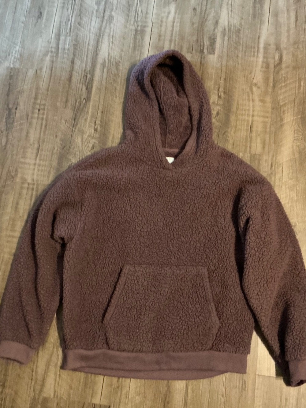 American Eagle Outfitters women's sherpa fleece pullover hoodie, size M